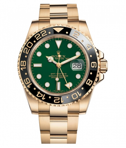 Rolex GMT Master II Or Jaune Vert Dial - Cliquez sur l'image pour la fermer