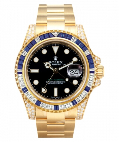 Rolex GMT Master II en or jaune Cadran Noir - Cliquez sur l'image pour la fermer