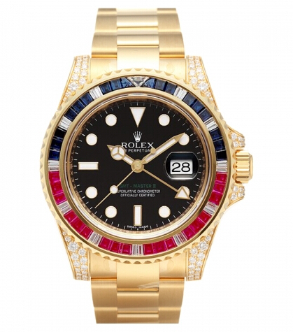 Rolex GMT Master II en or jaune Cadran Noir - Cliquez sur l'image pour la fermer