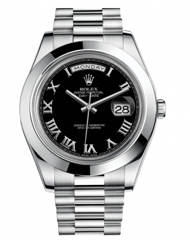 Réplique Rolex Day Date II President Platinum noir cadran 218206 BKRP Montre - Cliquez sur l'image pour la fermer