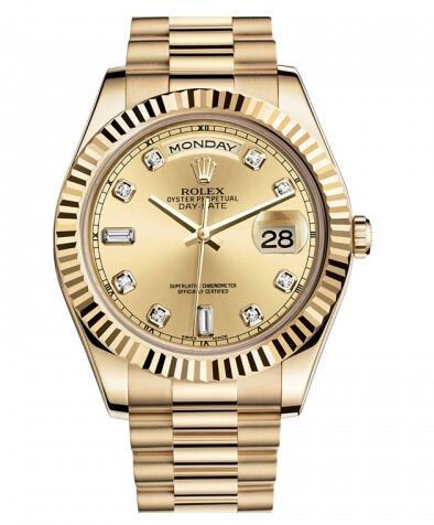 Réplique Rolex Day Date II President jaune or Chamapgne cadran 218238 CHD Montre - Cliquez sur l'image pour la fermer