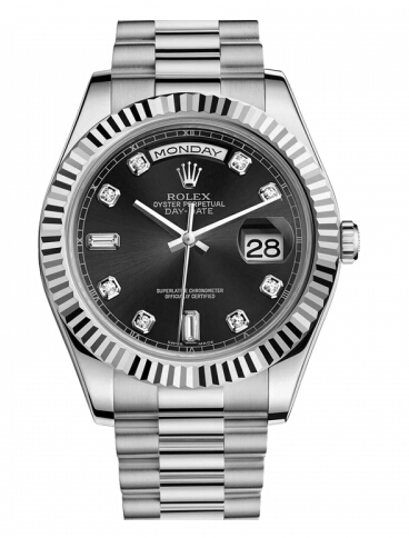 Réplique Rolex Day Date II President Blanc or noir cadran 218239 BKDP Montre - Cliquez sur l'image pour la fermer