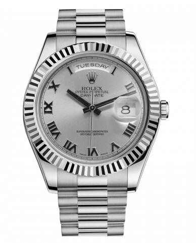 Réplique Rolex Day Date II President Blanc or Rhodium cadran 218239 RRP Montre - Cliquez sur l'image pour la fermer