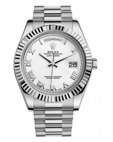 Réplique Rolex Day Date II President Blanc or Blanc cadran 218239 WRP Montre - Cliquez sur l'image pour la fermer