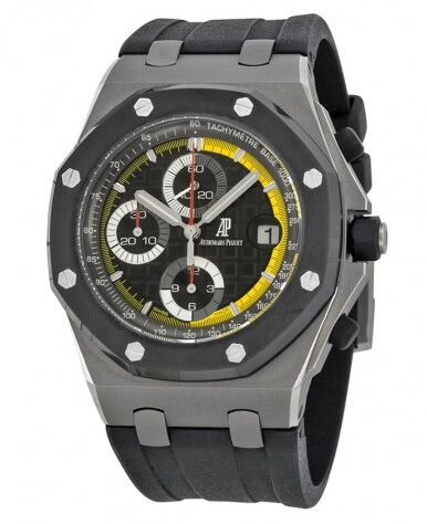 Audemars Piguet Royal Oak Offshore cadran noir caoutchouc Hommes - Cliquez sur l'image pour la fermer