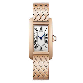 Cartier Tank Americaine Cadran Argente Femme W2620031 - Cliquez sur l'image pour la fermer