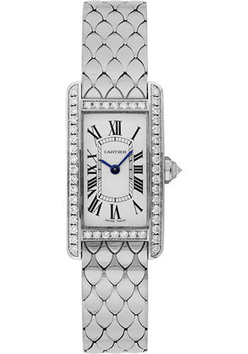 Cartier Tank Americaine Cadran Argente Or Blanc Bracelet Femme WB710009 - Cliquez sur l'image pour la fermer