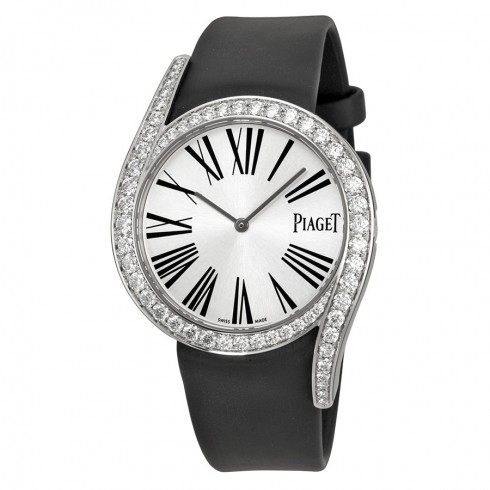 Réplique Piaget Limelight Gala cadran argente bracelet de satin noir Femme Montre - Cliquez sur l'image pour la fermer