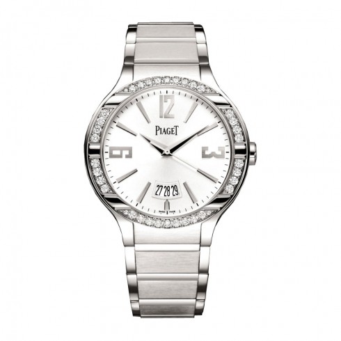 Réplique Piaget Polo cadran argente or blanc 18 carats de diamant Homme Montre - Cliquez sur l'image pour la fermer