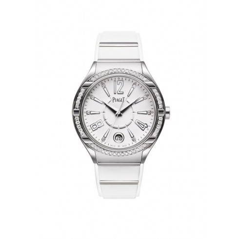 Réplique Piaget Polo FortyFive cadran blanc en caoutchouc blanc Femme Montre - Cliquez sur l'image pour la fermer