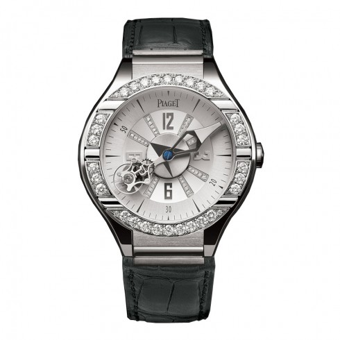 Réplique Piaget Polo cadran argente or blanc 18 carats de diamant Homme Montre - Cliquez sur l'image pour la fermer