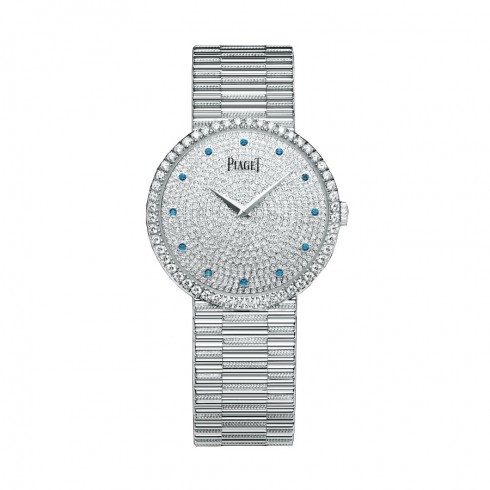 Réplique Piaget Traditional pave de diamants Saphir Cadran en or blanc 18 Montre - Cliquez sur l'image pour la fermer